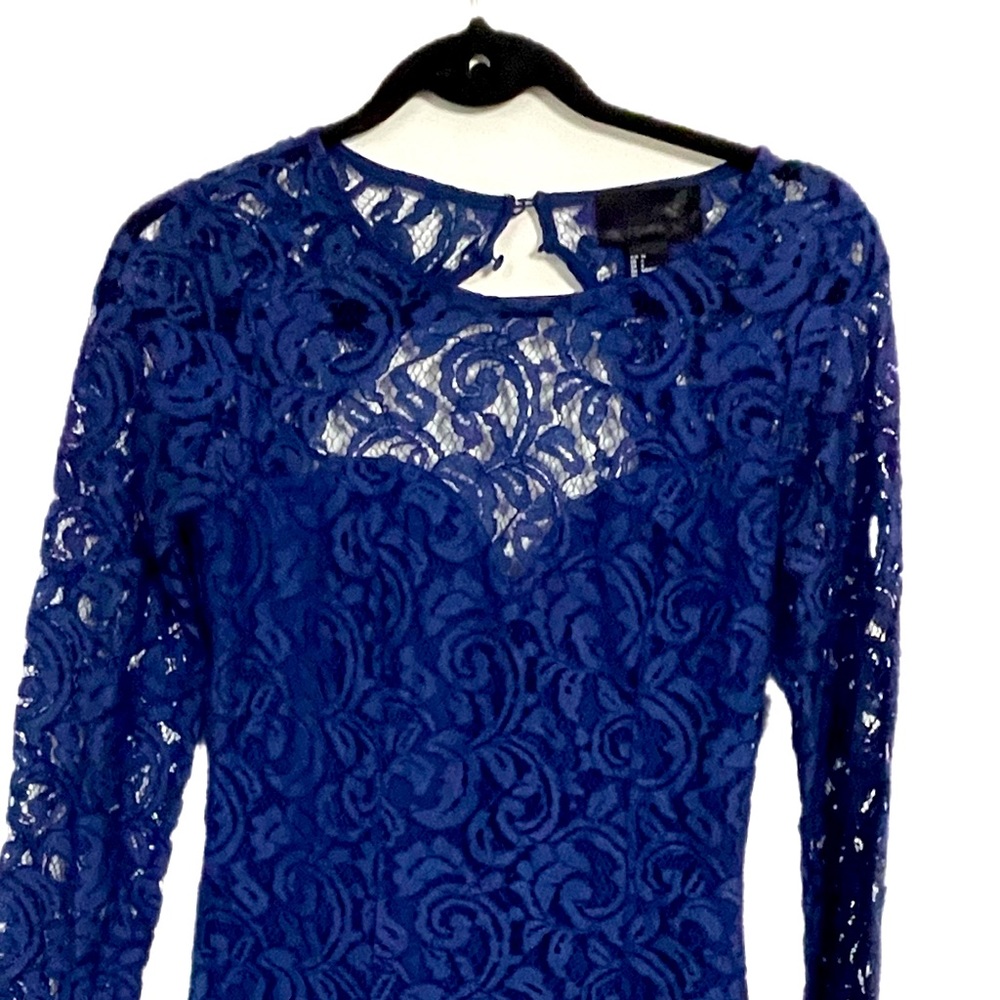 NWOT H & M lace , royal blue mini dress size 6 | holiday dress | … - Picture 3 of 4